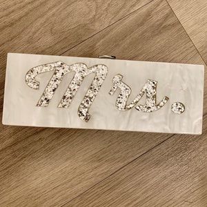 Mrs Acrylic Bridal Clutch